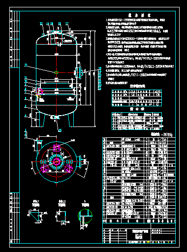 定期排污擴容器機械圖紙 12m3