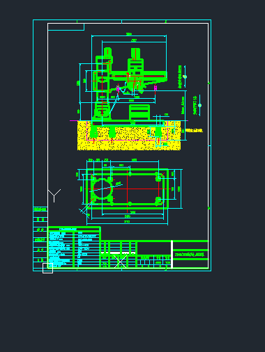 Z3040搖臂鉆基尺寸及地基安裝cad圖紙dwg圖紙