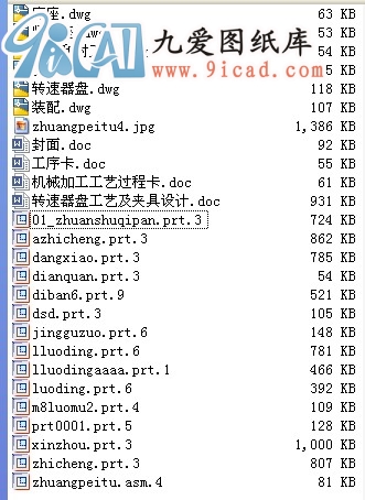 轉速器盤工藝及夾具設計（三維+圖紙+說明書）.rar